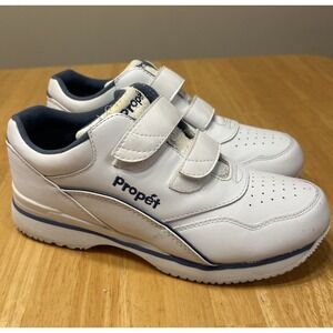 Propet Shoes Womens 7.5 B(M) Tour Walker Strap Sneakers White Leather W3902-Flaw